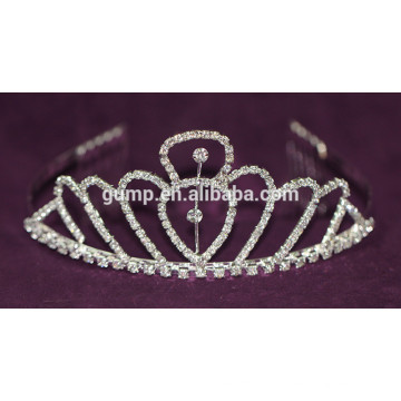 Moda nupcial cristal tiara personalizado meninas strass coroas